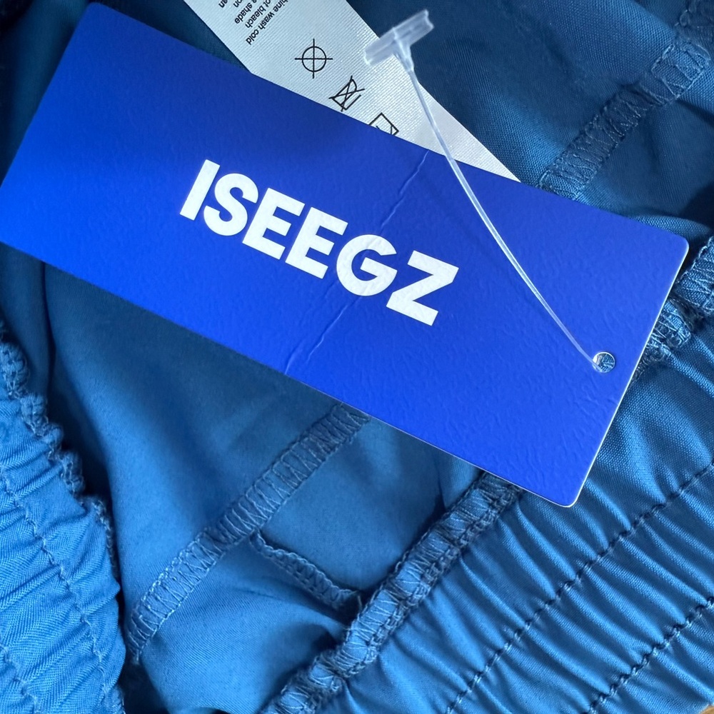 NWT Blue Cropped Track Pants - Picture 7 of 8